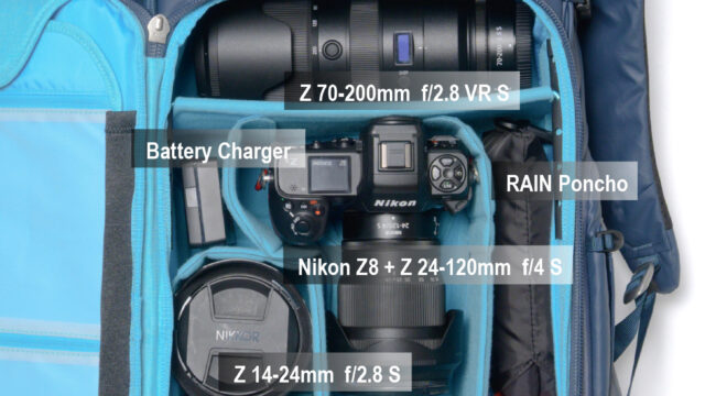 【機材収納例】テンジン 35L/40L/45L/50L 共通 Nikon Z システム