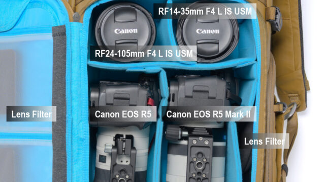 【機材収納例】メトロポリス 26L ＋ Canon EOS R システム
