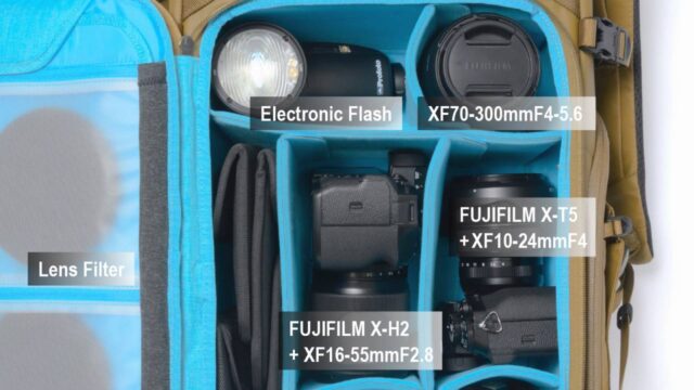 【機材収納例】メトロポリス 26L ＋ FUJIFILM X システム