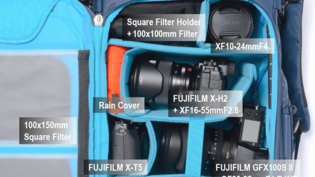 【機材収納例】テンジン 35L/40L/45L/50L 共通 FUJIFILM X システム