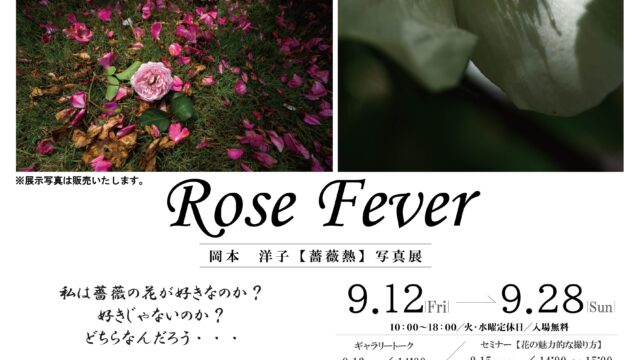 【イベント情報】9/12～ 写真家 岡本 洋子 写真展＆トークショー 開催のお知らせ